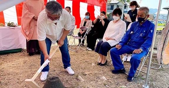 写真：起工式