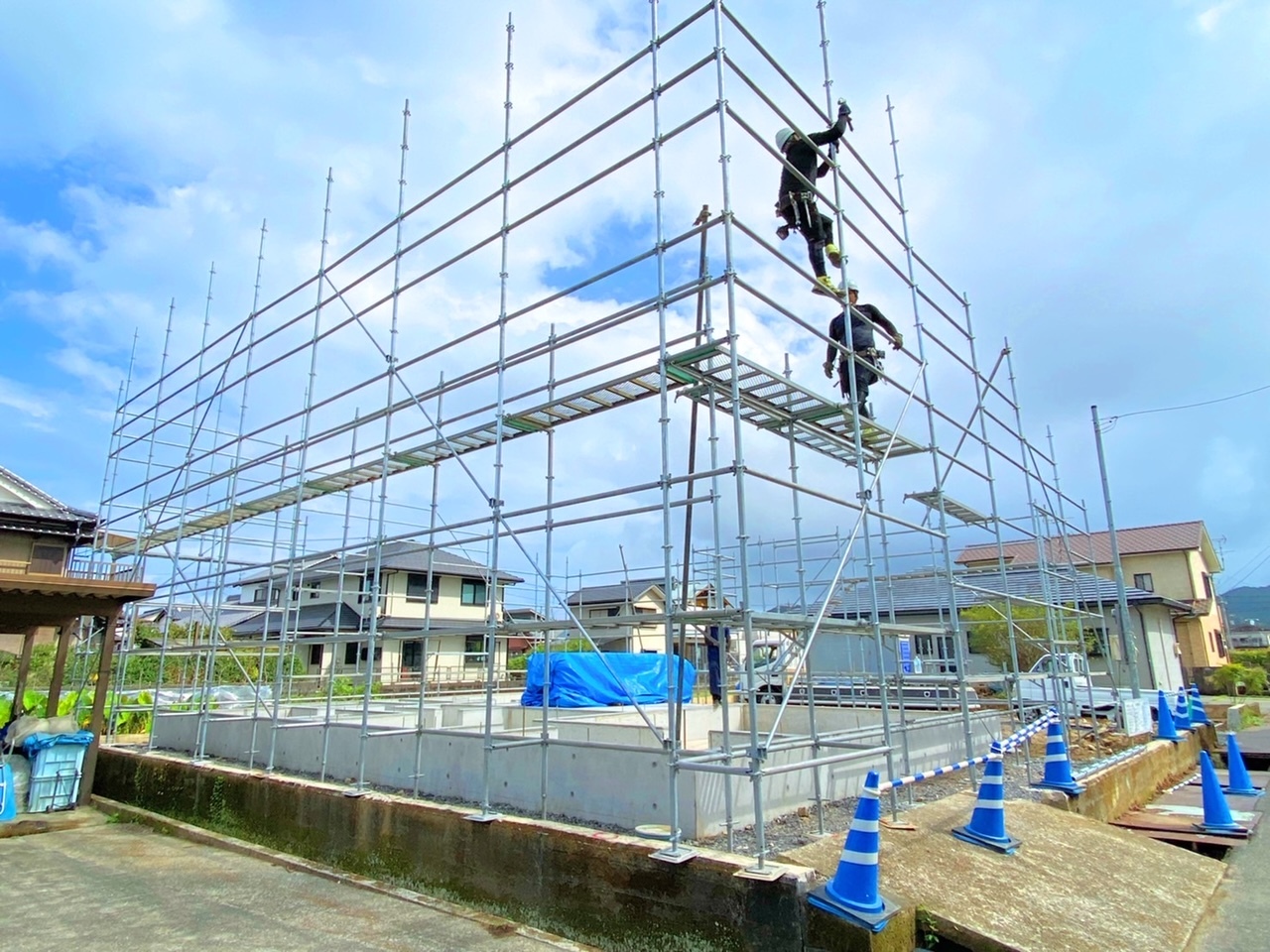 写真：先行足場